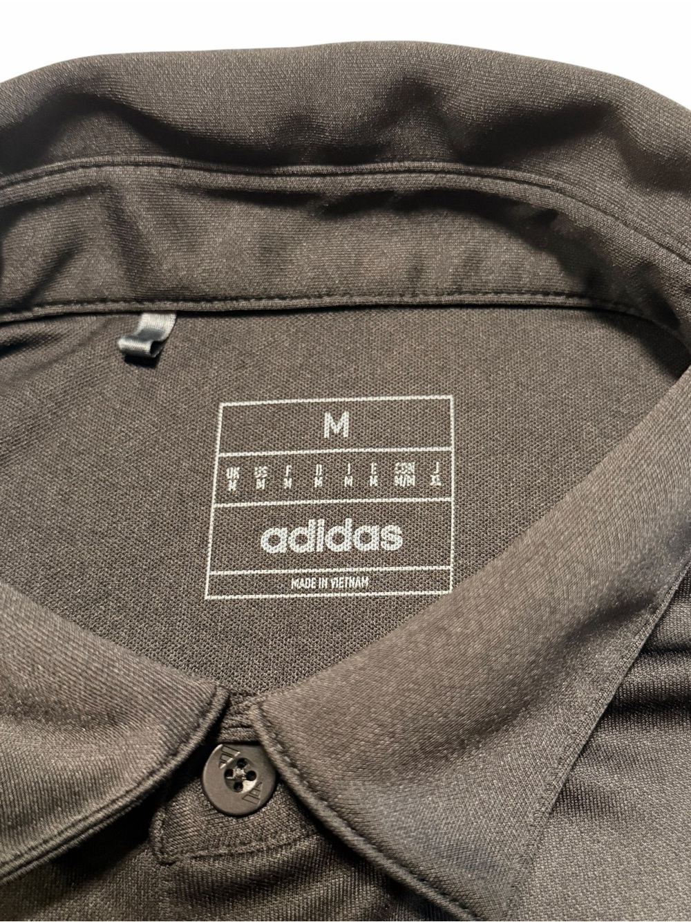 Adidas Golf polo drifit moisture wicking shirt men’s medium 90s y2k style black - Picture 3 of 4